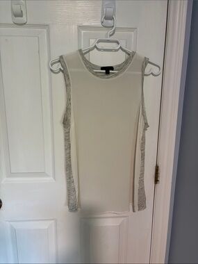 J. Crew Cream Front Tank with Gray back.